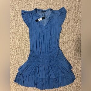 Decker Candice Pleated Dress Blue NWT Medium
